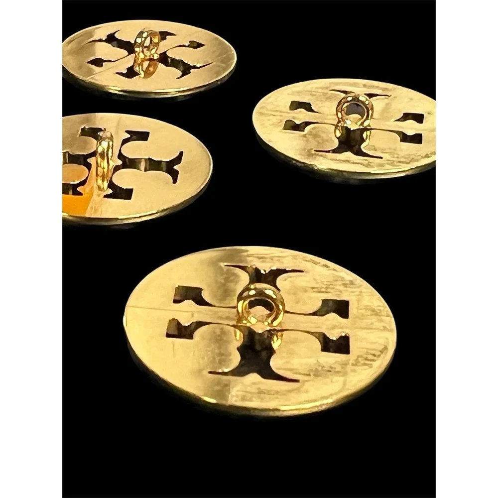 Authentic Tory Burch Buttons Lot of 5 Gold .75